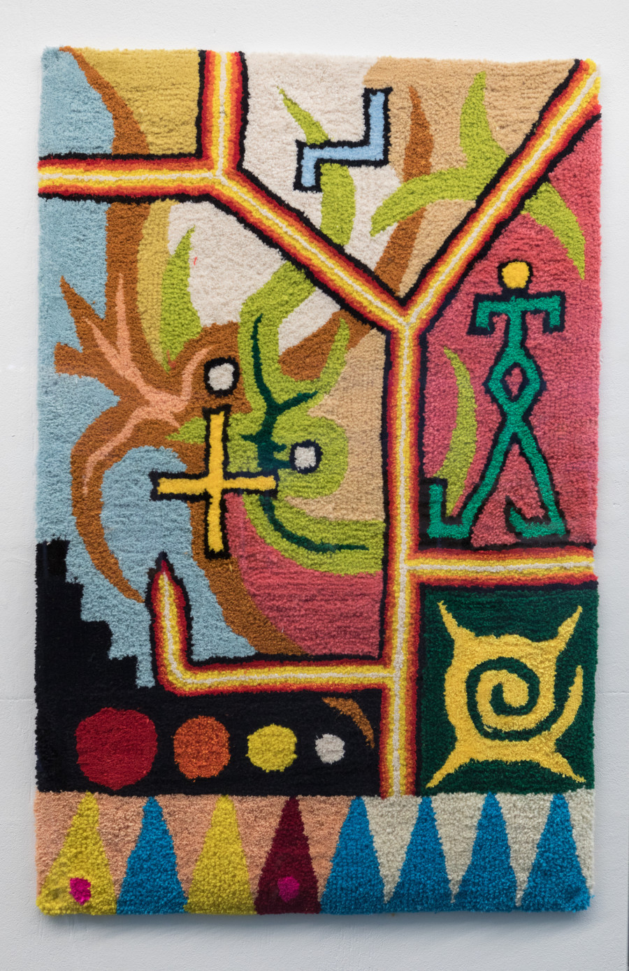 Manutcher Milani, Circus of Oz, 2021. Wool, silicon, monk fabric. 125 x 80 cm. Courtesy of artist and VITRINE London/Basel.