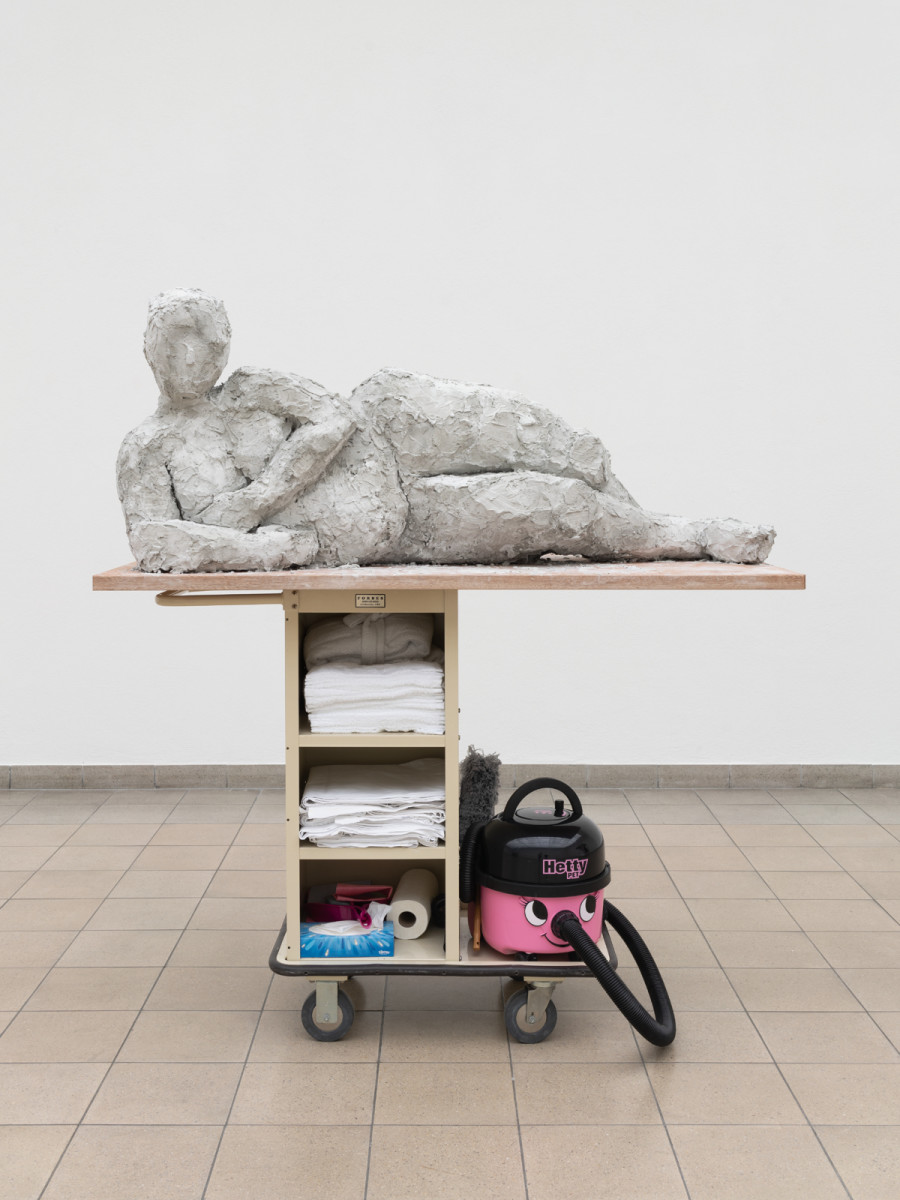 Nicole Wermers, Reclining Fanmail, exhibition view, Kunsthaus Glarus 2022. Photo: Gunnar Meier