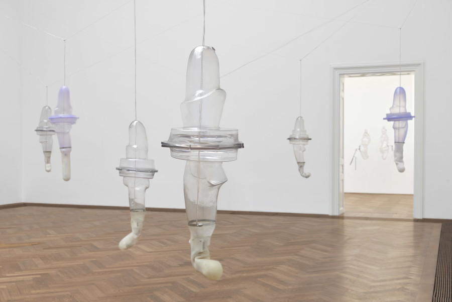 Exhibition view, Berenice Olmedo, Hic et Nunc, Kunsthalle Basel, 2022. Photo: Philipp Hänger / Kunsthalle Basel. All works courtesy the artist and Jan Kaps, Cologne