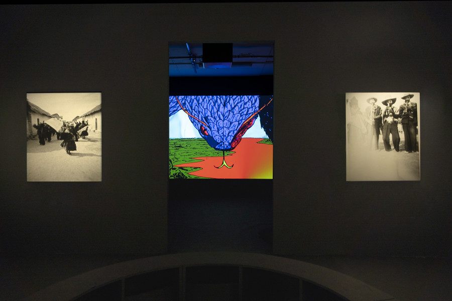 Exhibition view of Across the Policed World: A Transnocturnal Huayño at Centre d’Art Contemporain Genève (March 5, 2022‒May 1, 2022). © Centre d’Art Contemporain Genève. Photo: Julien Girard