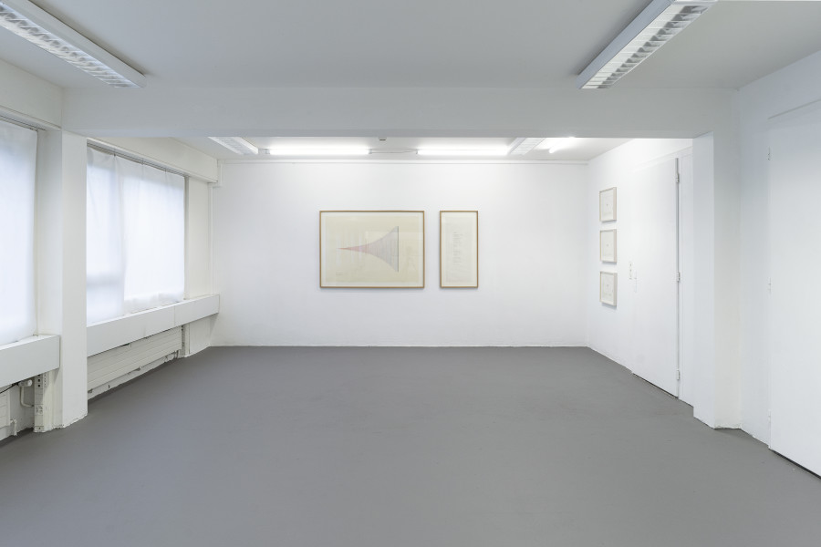 Exhibition view, Max Neuhaus, Sound Drawings, suns.works, 2022.