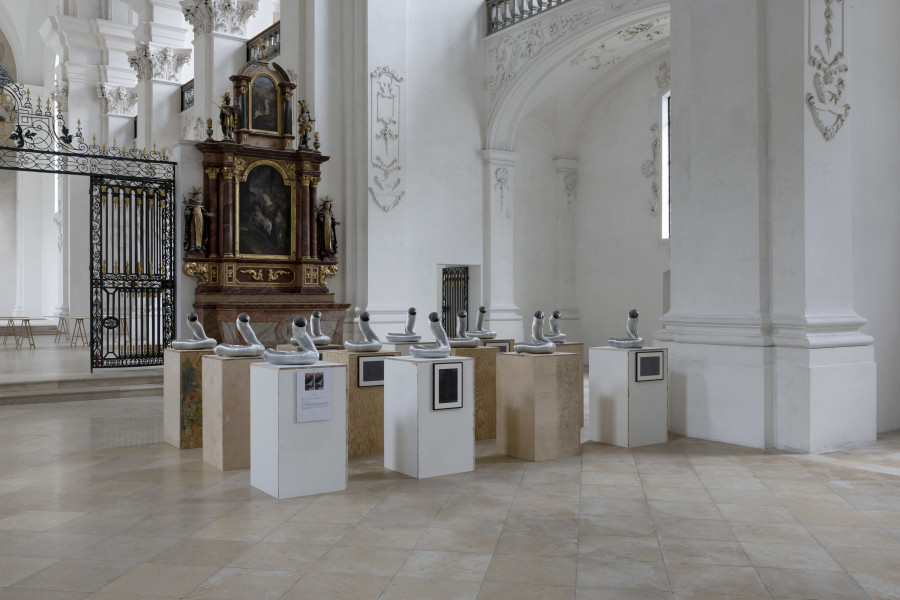 Installation view, Emanuel Rossetti: Beatitude, Abbatiale Bellelay, 2022, Photo: Gina Folly
