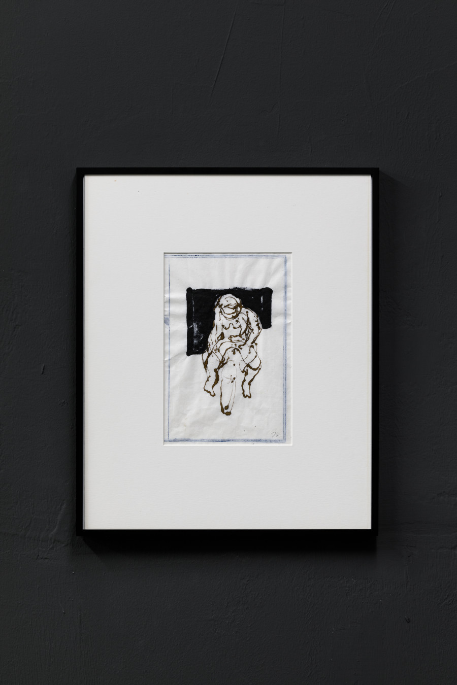 John Berger, Biker with black backdrop, 1998, ink on paper, 26.5 x 18 cm Photo: Kilian Bannwart