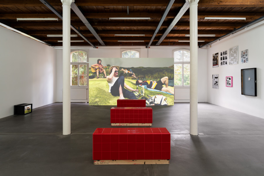 Exhibition view, Calla Henkel & Max Pitegoff, "German Theater 2010-2020", Fri Art, 2020. Photo Gunnar Meier. Courtesy of Fri Art Kunsthalle