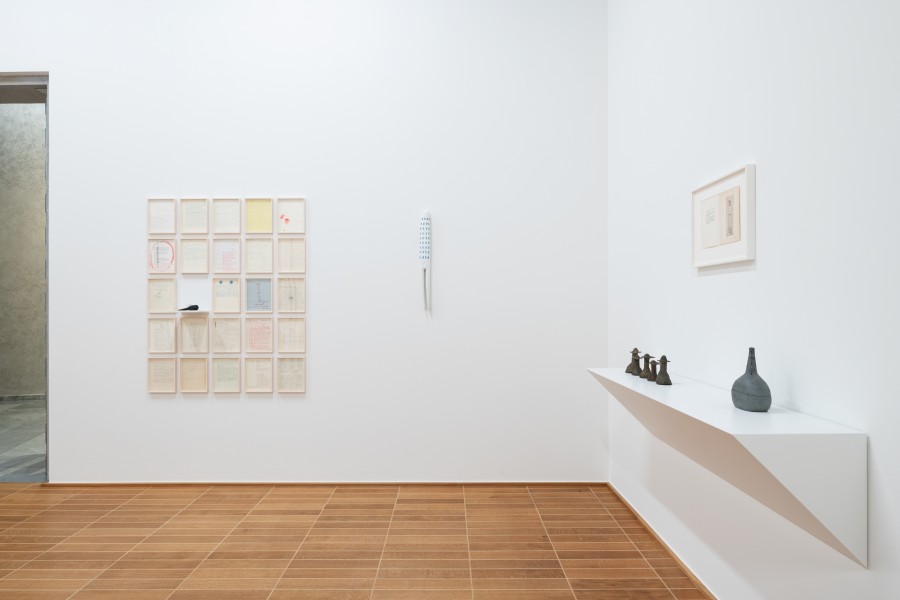 Exhibition view, Louise Bourgeois x Jenny Holzer, The Violence of Handwriting Across a Page. Kunstmuseum Basel, 2022. Photo: Jonas Hänggi. Courtesy: The Easton Foundation and ProLitteris