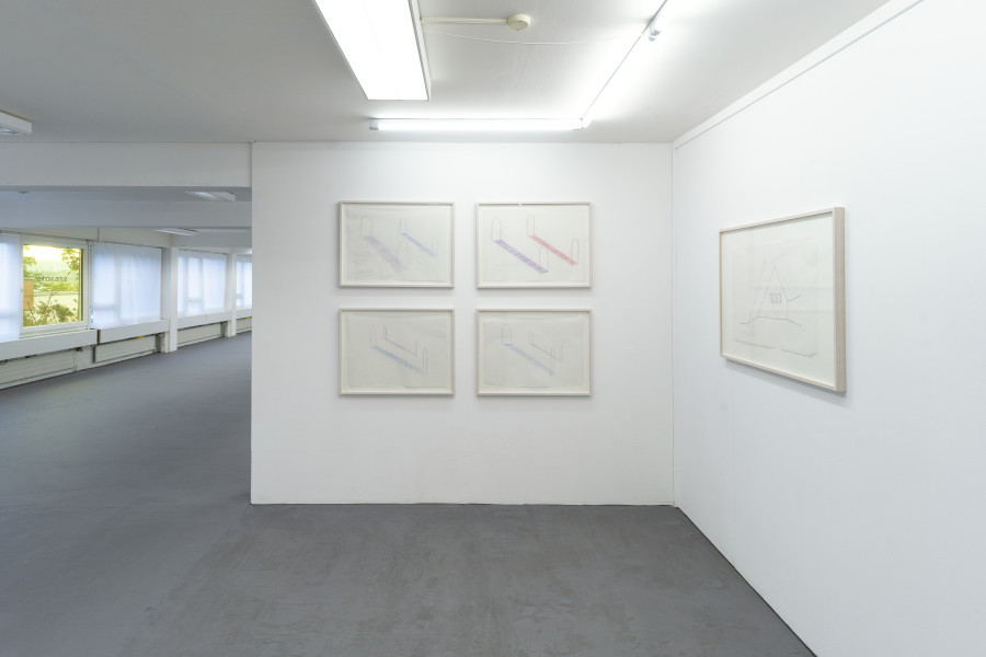 Exhibition view, Max Neuhaus, Sound Drawings, suns.works, 2022.