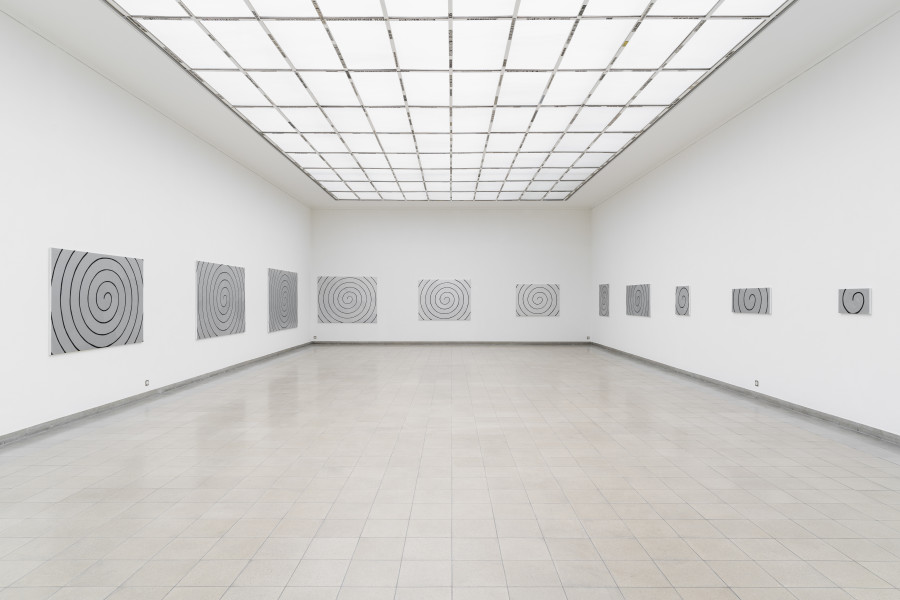 Spiral 1 – Spiral 19 2022 (19 paintings) Marker and acrylic on canva, Courtesy the artist and Weiss Falk, Basel / Zurich