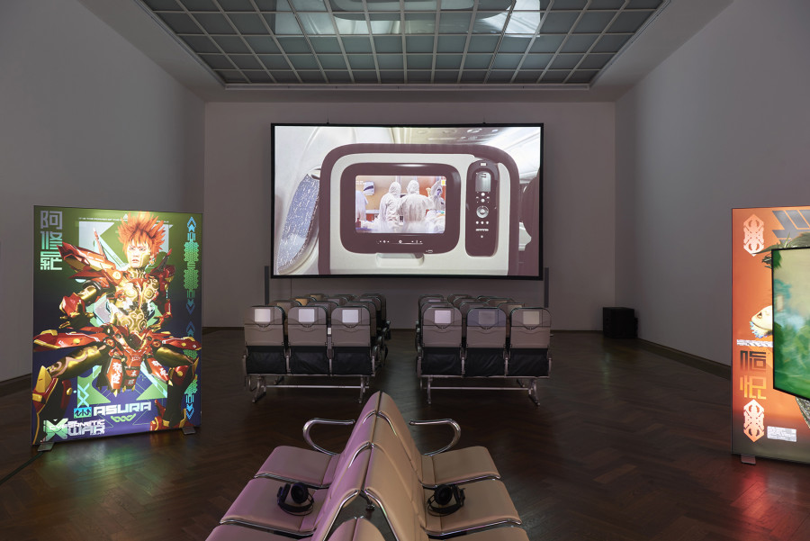 LuYang, LuYang Vibratory Field, Kunsthalle Basel, 2023. Exhibition view. Photo: Philipp Hänger / Kunsthalle Basel