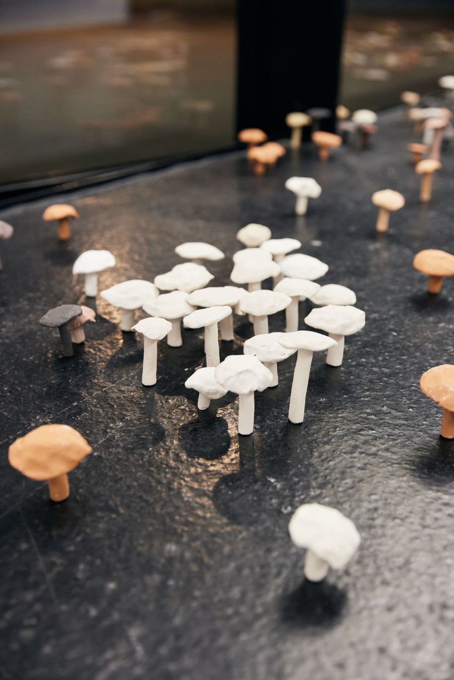 Ishita Chakraborty, Europa, 2019 - 2023. Fired, un-glazed ceramic installation. Dimensions variable. Unique series. Photographer: Moritz Schermbach.