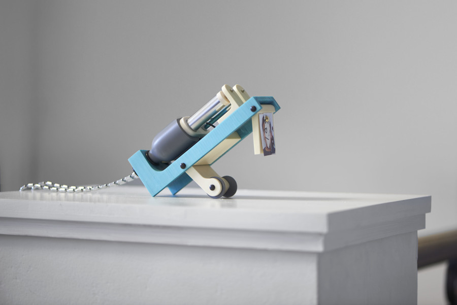 Camille Blatrix, installation view, Standby Mice Station, Kunsthalle Basel, 2020, view on Winter Guard, 2020. Photo: Philipp Hänger / Kunsthalle Basel. Courtesy of the artist; Galerie Balice Hertling, Paris, and Andrew Kreps Gallery, New York