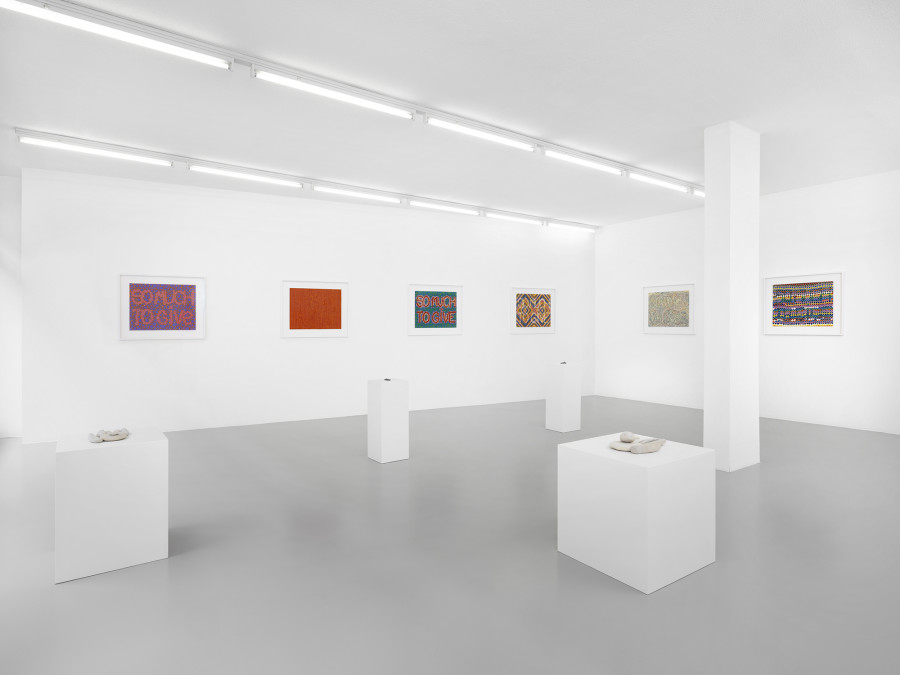 Exhibition view, Lionel Estève, So Much, xippas, 2022. Photo credit: Julien Gremaud