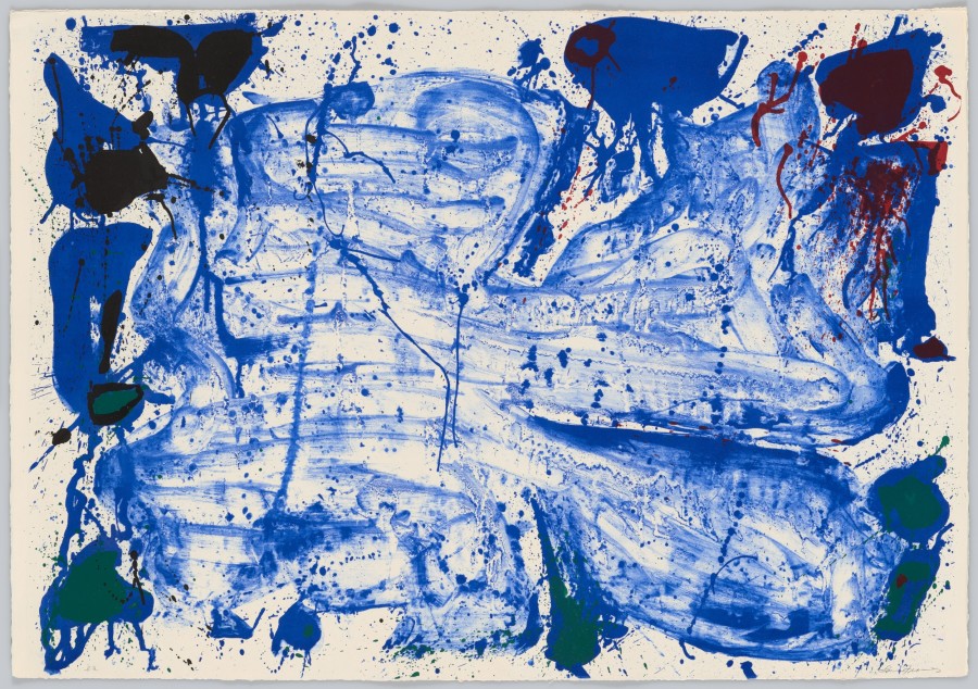 Sam Francis, Coldest Stone, 1960, Kunstmuseum Basel, Kupferstichkabinett, Foto: Jonas Hänggi, © Sam Francis Foundation, California / 2022, ProLitteris, Zürich