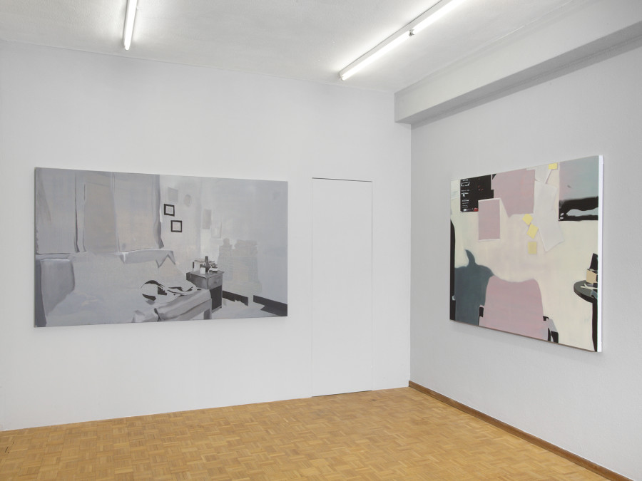 Exhibition view, Deborah-Joyce Holman, Beautiful and tough as chestnut/stanchions against our nightmare of weakness, Sentiment, 2022. Photo: Philipp Rupp. Courtesy: of Sentiment and the artist