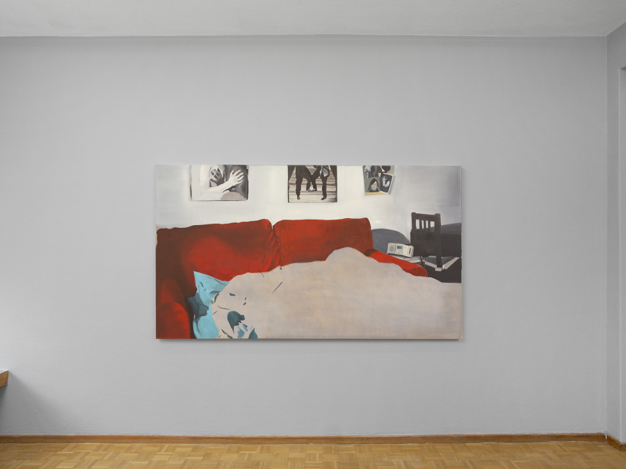 Exhibition view, Deborah-Joyce Holman, Beautiful and tough as chestnut/stanchions against our nightmare of weakness, Sentiment, 2022. Photo: Philipp Rupp. Courtesy: of Sentiment and the artist