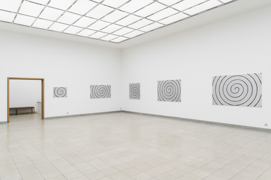 Spiral 1 – Spiral 19 2022 (19 paintings) Marker and acrylic on canva, Courtesy the artist and Weiss Falk, Basel / Zurich