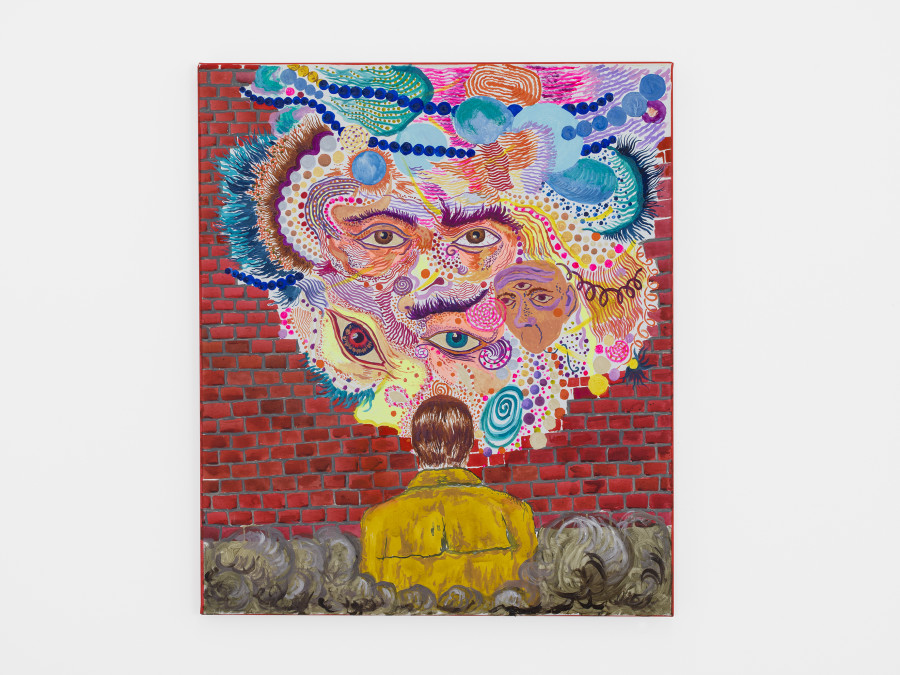 Abel Auer, 4 D, Acryl and Oil on Canvas, 70 × 60 cm, 2022 / Photo: Cedric Mussano / Courtesy: the artists and Kirchgasse Gallery