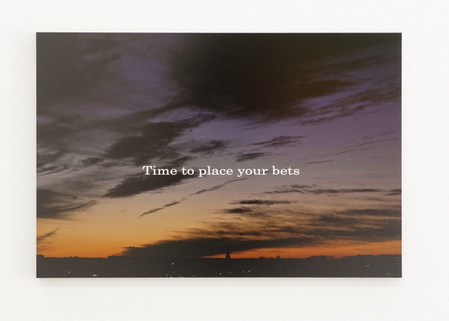 Michel Houellebecq, Inscriptions #013 (EN), 2018, pigment print (2017) on Baryta paper mounted on Dibond — Picture © Simon Rimaz