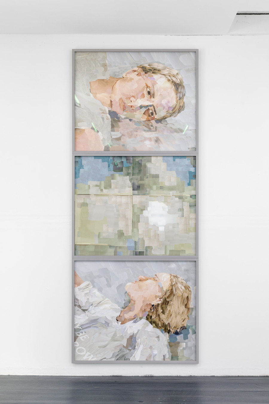 From top to bottom: Alina Frieske, Tile (One), 2020, archival print on baryta paper, 82 x 100 cm  Alina Frieske, Tile (Three), 2020, archival print on baryta paper, 82 x 100 cm  Alina Frieske, Tile (Two), 2020, archival print on baryta paper, 82 x 100 cm Photo: Kilian Bannwart