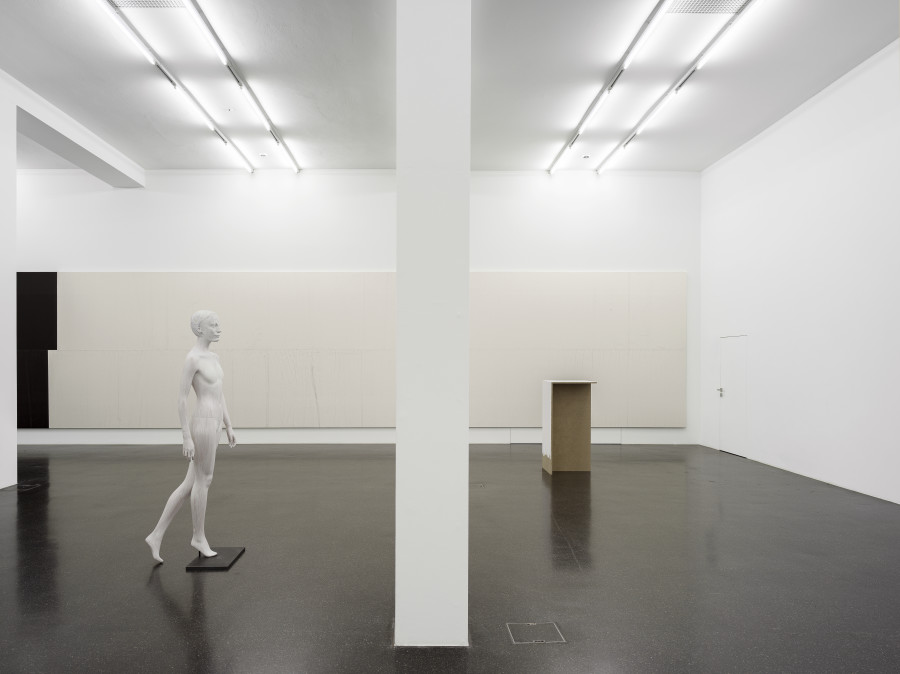 Installation view, Alvin Baltrop, Wade Guyton, Heimo Zobernig, Galerie Francesca Pia, Zurich, 2022. Photo: Cedric Mussano