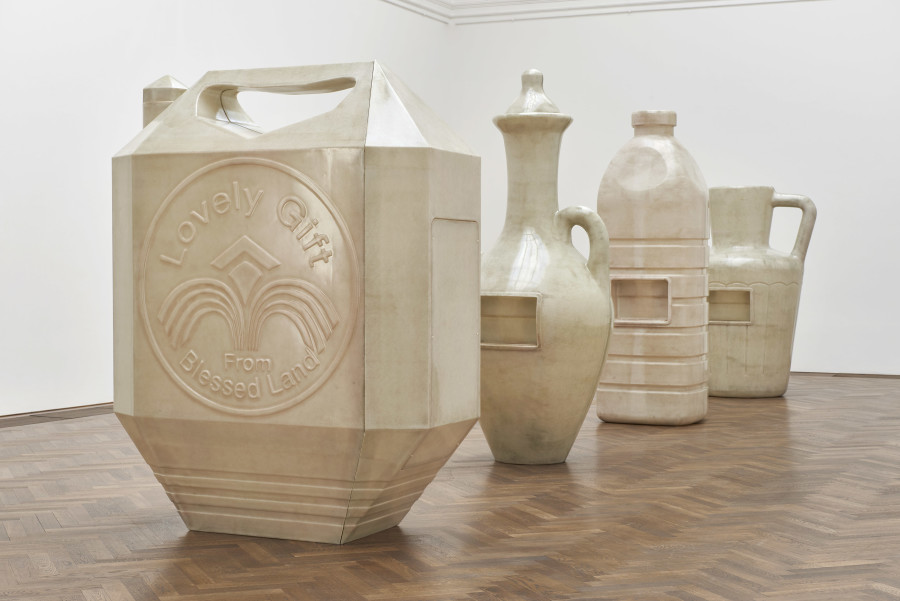 Installation view, Alia Farid, In Lieu of What Is, Kunsthalle Basel, 2022. Photo: Philipp Hänger / Kunsthalle Basel