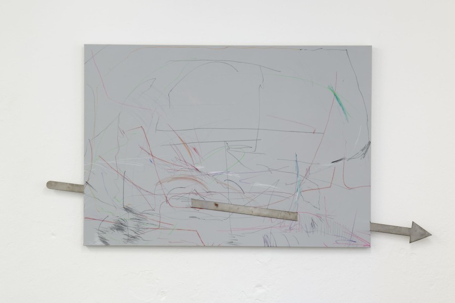 Christophe Lovasoa Kauffmann, sitting on a chair, in a room called history (3), 2022/ Photo: Guillaume Python / Courtesy: the artist and WallStreet