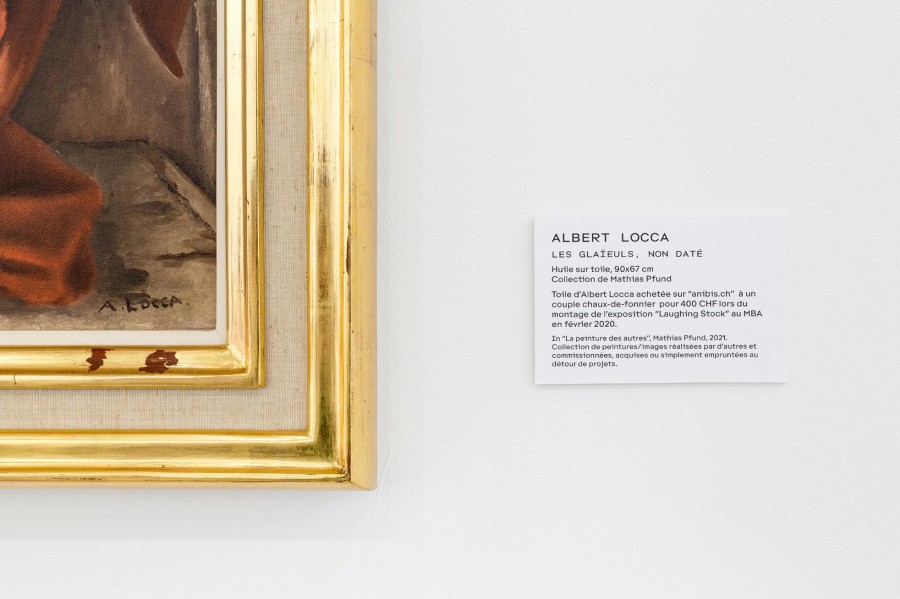 Mathias Pfund, la peinture des autres ("Les glaïeuls", Albert Locca), 2021. Huile sur toile, 90 x 67 cm.