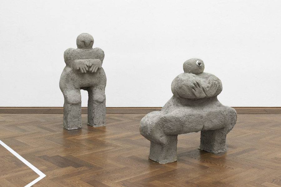 Installation view, Situation 1 und andere, Kunsthalle Basel, 2020, view on Ambra Viviani, Dance of Avoidance, 2020. Photo: Philipp Hänger / Kunsthalle Basel