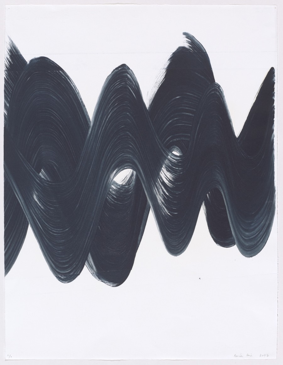 P 10, Renée Levi, 2017, Monotypie mit Plexiglas auf Velin (Johannot); Druck: Michael Woolworth, Paris, Blatt: 65.5 x 50.3 cm, Inv. 2018.19,  Creditline: Kunstmuseum Basel- Geschenk der Künstlerin, Photo Credit: Kunstmuseum Basel Martin P. Bühler