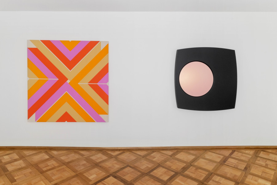 Installation view, Not So Fast! curated by John Armleder, Larkin Erdmann, 2022. Courtesy: Larkin Erdmann Gallery. Photograph: Flavio Karrer, Zürich.