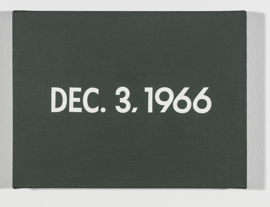 On Kawara, TODAY Series No. 222: DEC. 3, 1966, Kunstmuseum St.Galien, © One Million Years Foundation, Photo: Stefan Rohner