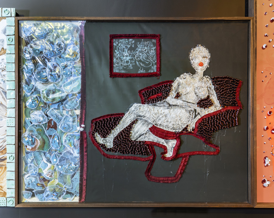 Installation view Sadaf H. Nava, Fabulas Score, schwarzescafé | Luma Westbau, Zurich, 2022. Photo: Nelly Rodriguez