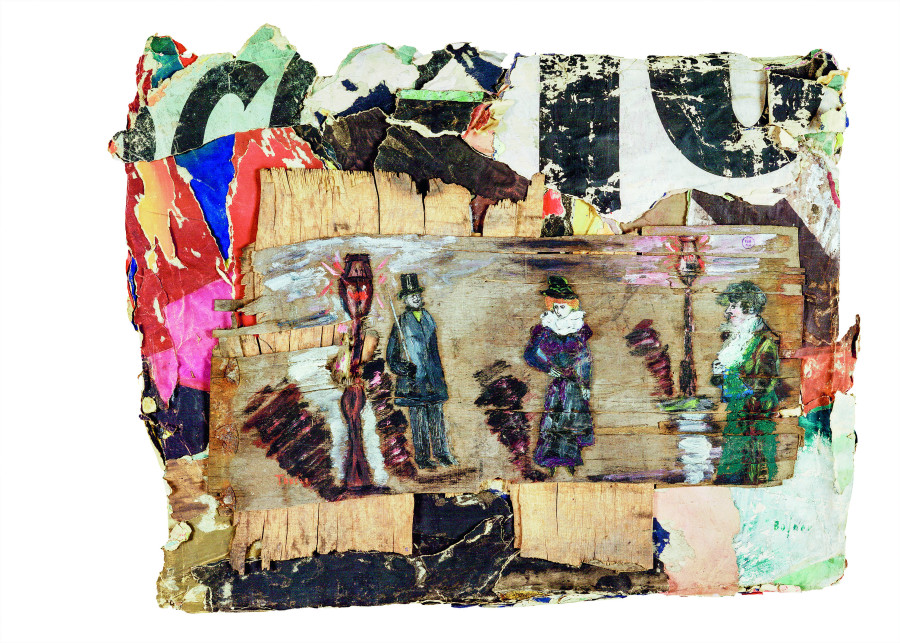 Ofelia Valeiras, El flautista solitario. Rio Parana, entre 1958 et 1973, broderie sur canevas, 77 x 65 cm, photo : AN – Collection de l’Art Brut, Lausanne
