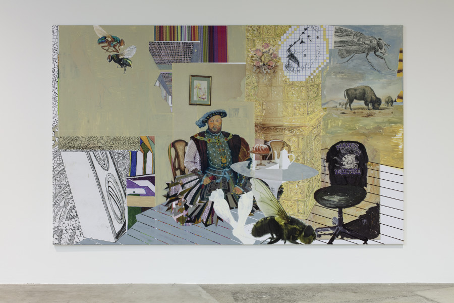 Michael Williams, MPGA (1), 2020, Öl und UV-Druck auf Fotopapier, auf Leinwand aufgezogen, 247,65 × 398,78 cm, © Michael Williams. Courtesy der Künstler, Galerie Eva Presenhuber, Zürich und New York, Gladstone Gallery, New York und Brüssel, und David Kordansky Gallery, Los Angeles, Foto: Stefan Rohner