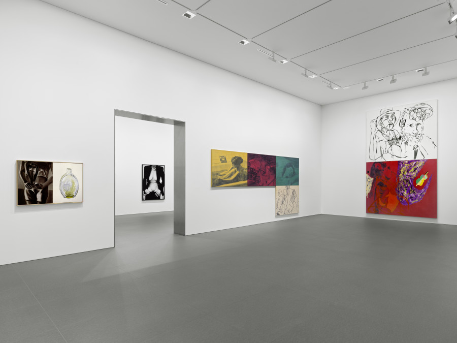 St. Moritz, Galerie Andrea Caratsch, David Salle – Early Work, 6.12.2021–22.4.2022, installation view.