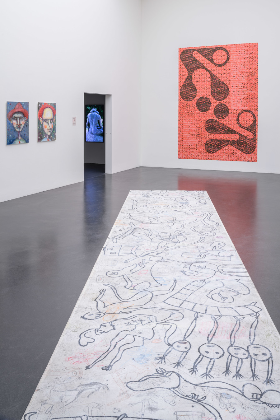 zentral!, Ausstellungsansicht, 2020, mit Werken von Guido Vorburger, Jeremias Bucher und Paul Lussi, Foto: Stefan Walter