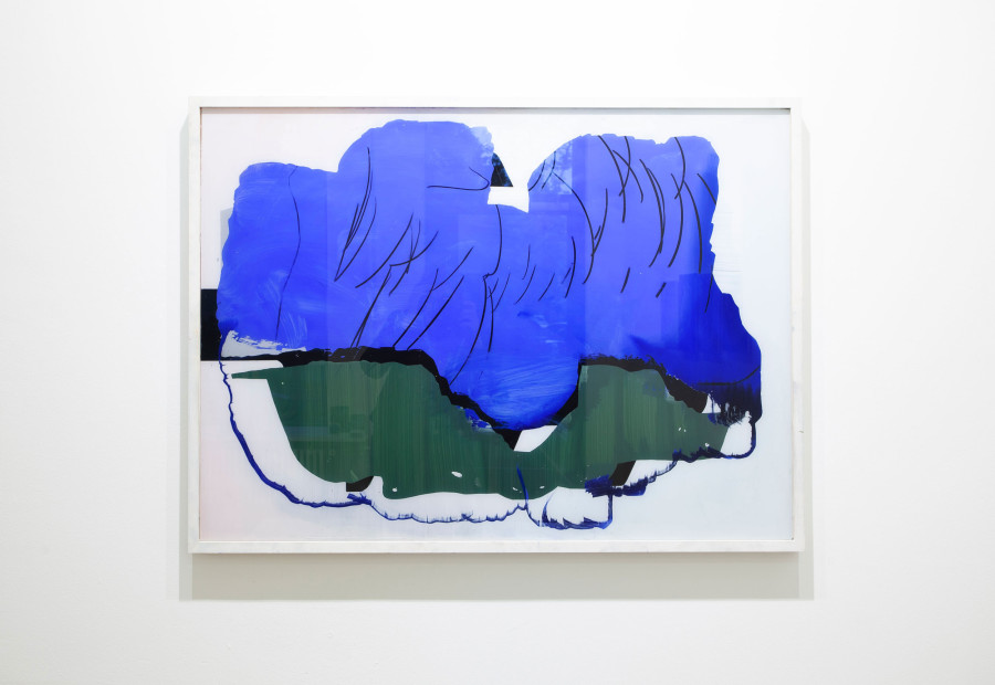 Daniel Karrer – Untitled, 2022, oil, reverse glass painting, framed, 83 x 112.5 cm, Courtesy of the artist and Herrmann Germann Conspirators, 2022