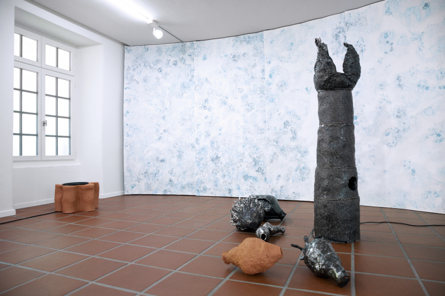 Exhibition view Angela Anzi, «Sentimental Organs» at Zimmermannhaus Brugg, 2022 / Photo: Simone Haug / Courtesy: the artist and Zimmermannhaus