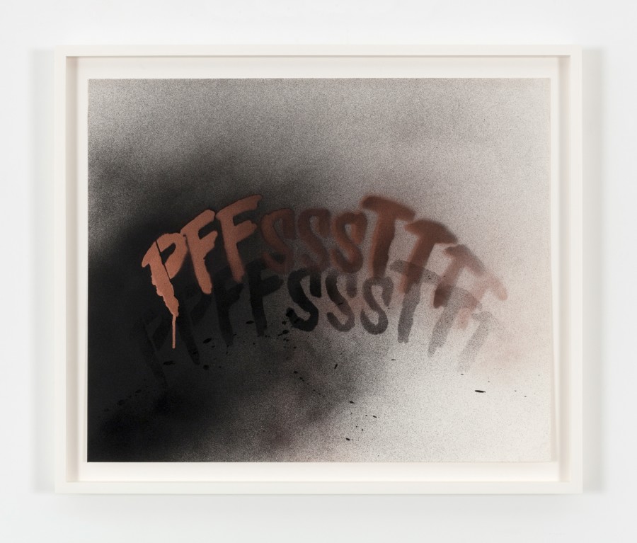 Copper Spray, Christian Marclay, 2014, Sprühfarbe, Blatt: 50.8 x 61.3 cm, Inv. 2015.53,  Creditline: Kunstmuseum Basel- Ankauf, Photo Credit: Kunstmuseum Basel Martin P. Bühler