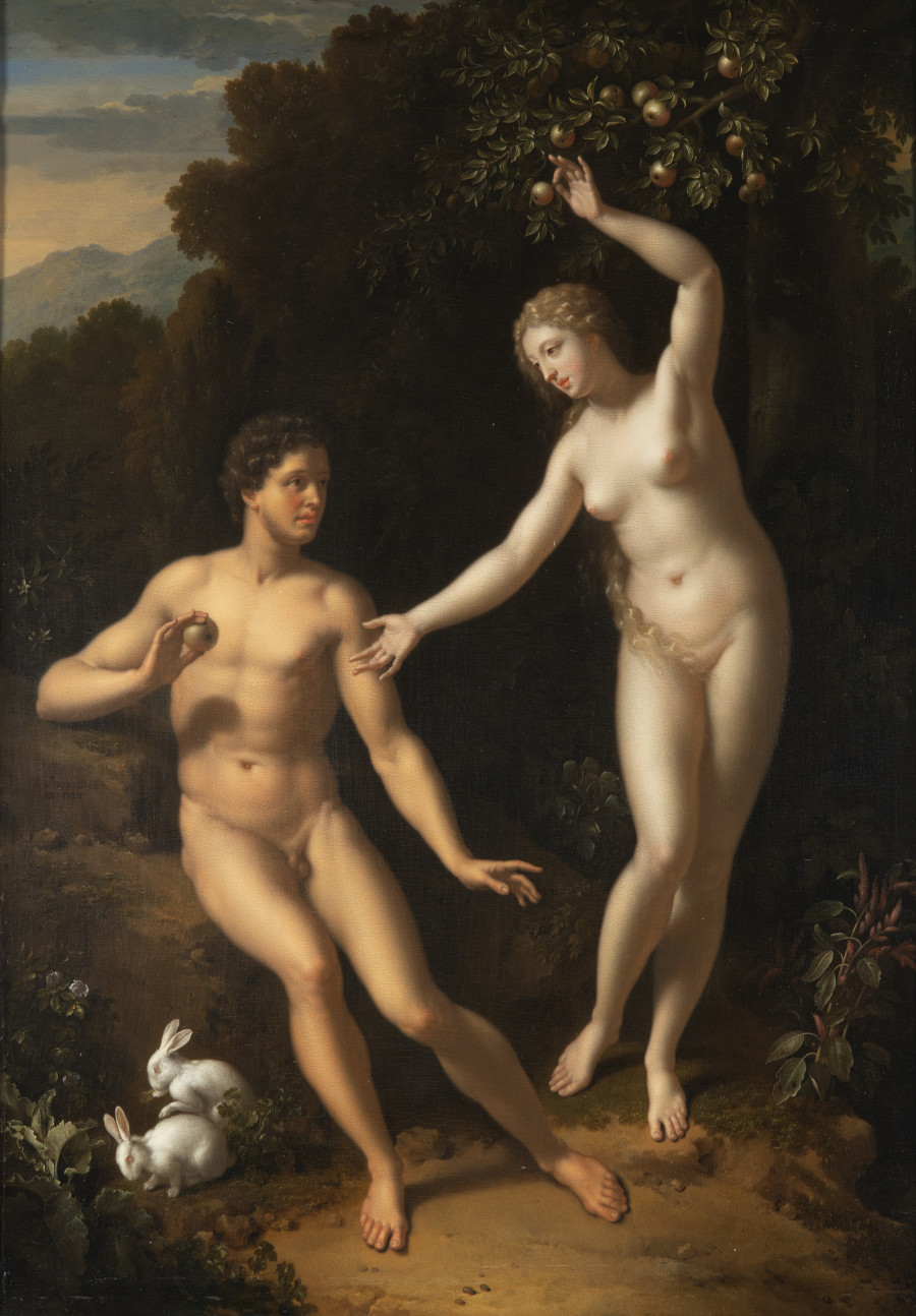 Pieter van der Werff, Adam und Eva, 1716, Kunstmuseum St.Galien, Loan from private collection, Photo: Sebastian Stadler