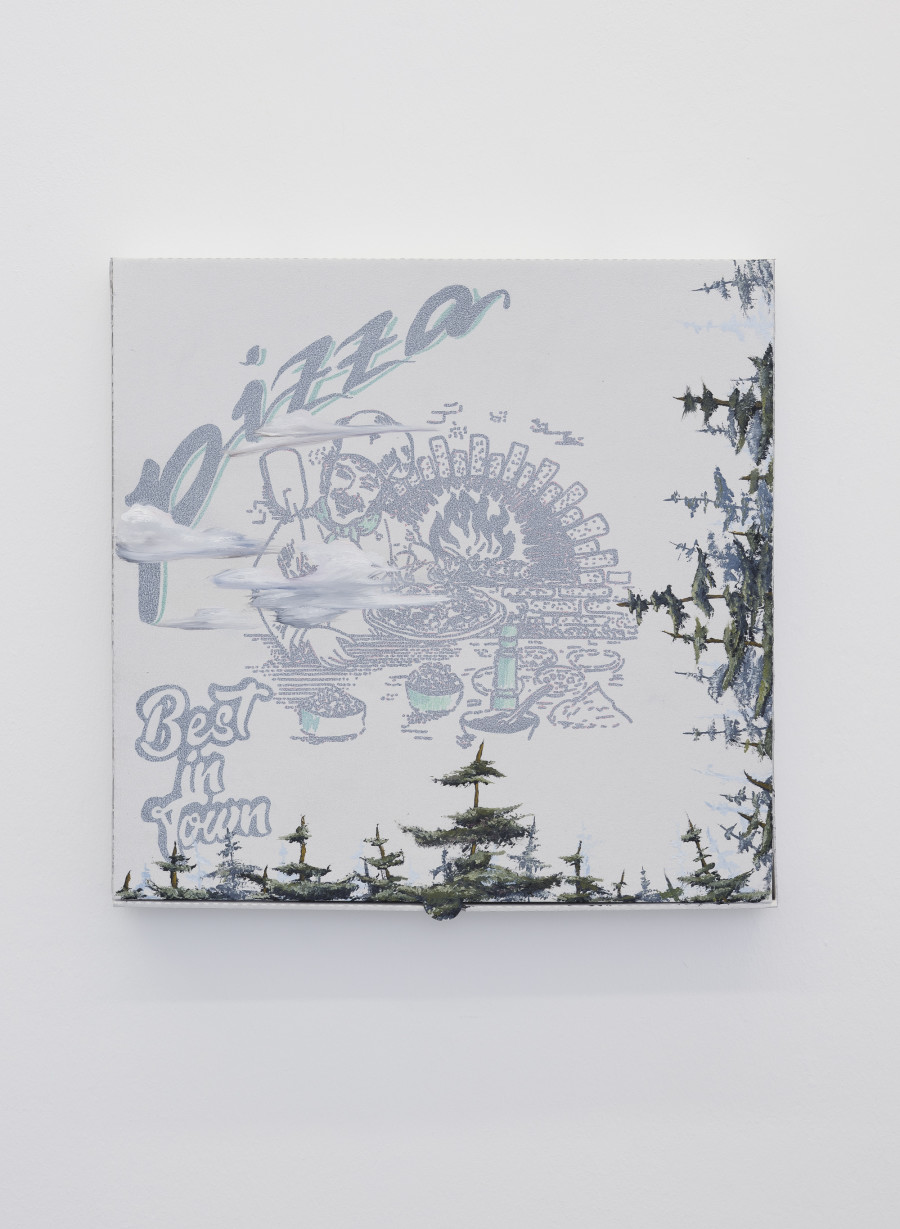 Urban Zellweger, Panorama (Pizzabox XXXI-XLIII), Installation view, 2022, CAN Centre d’Art Neuchâtel, Photo: S. Verdon