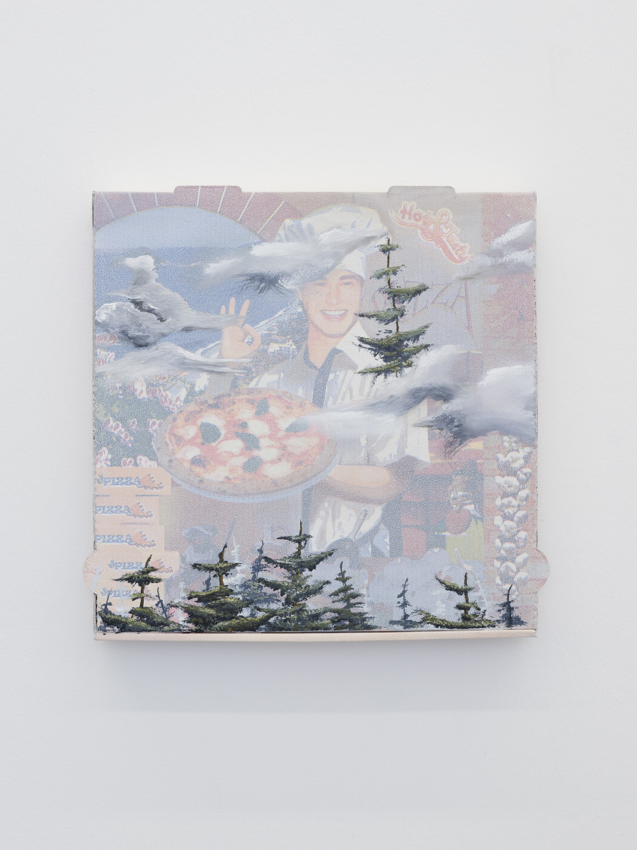 Urban Zellweger, Panorama (Pizzabox XXXI-XLIII), Installation view, 2022, CAN Centre d’Art Neuchâtel, Photo: S. Verdon