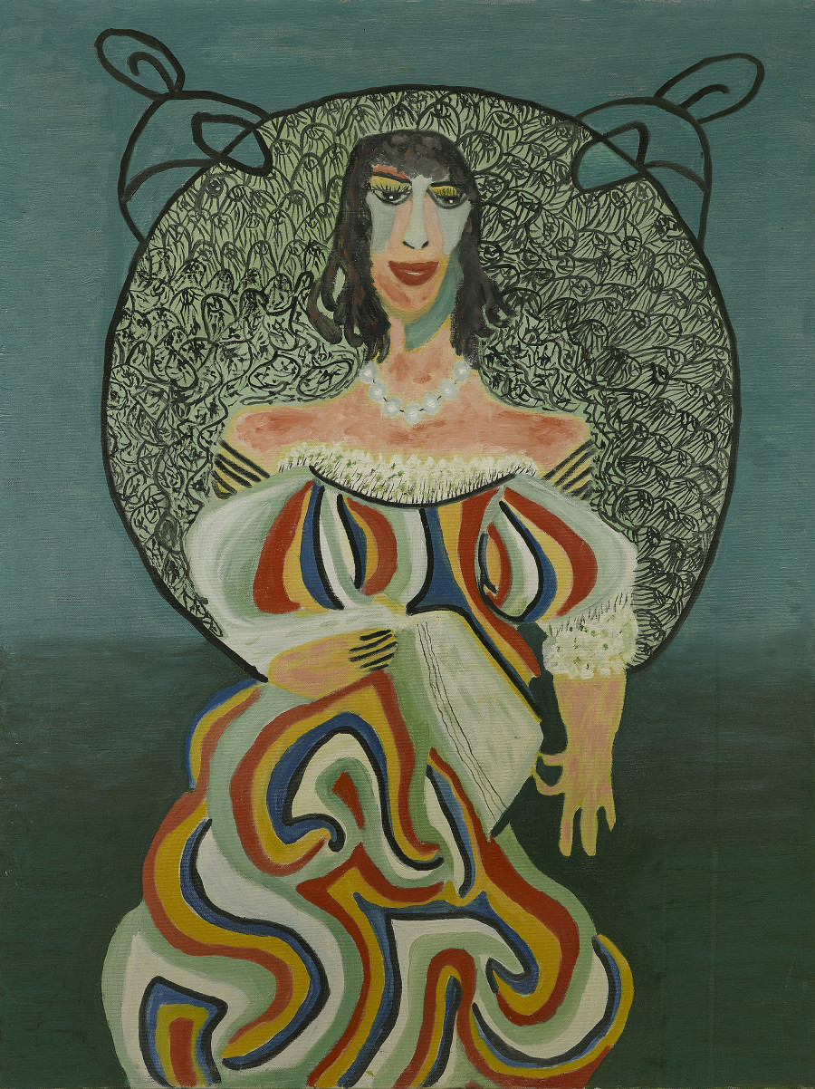 Pauline Simon, untitled, 1968 Acrylic on canvas, 82.5 x 62 cm Collection of Karl Wirsum and Lorri Gunn Photo ©John Faier