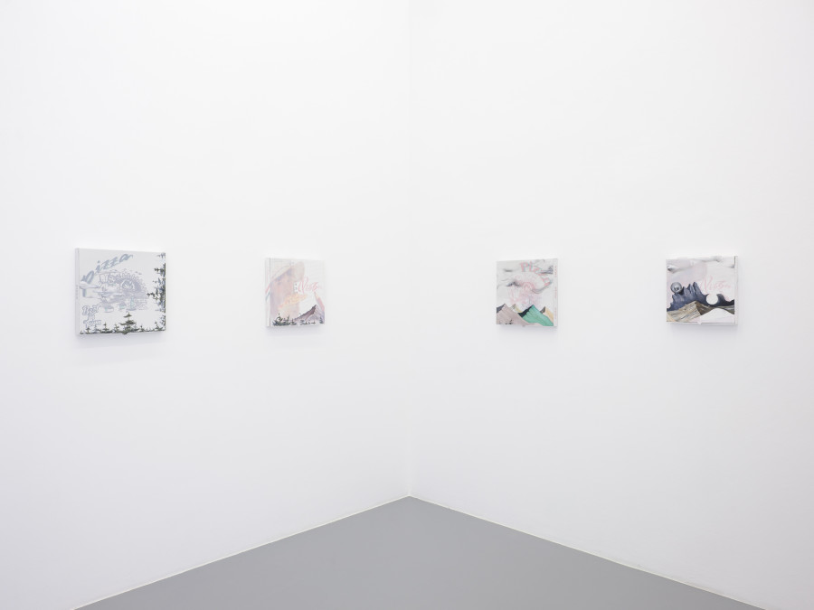 Urban Zellweger, Panorama (Pizzabox XXXI-XLIII), Installation view, 2022, CAN Centre d’Art Neuchâtel, Photo: S. Verdon