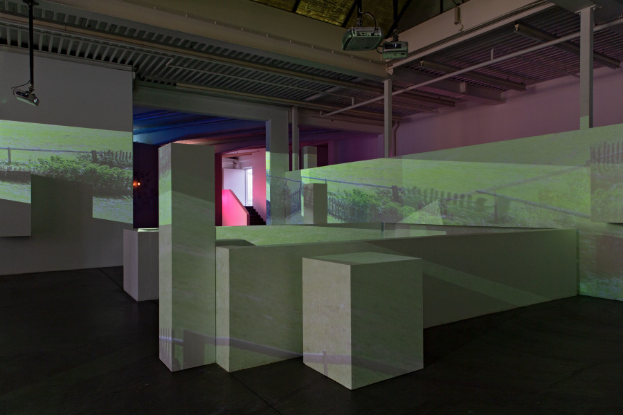 Fritz Hauser, Boa Baumann, Brigitte Dubach, Im Kopf, 2022. Ausstellungsansicht / Installation view Kunsthaus Baselland 2022. Foto / Photo: Gina Folly