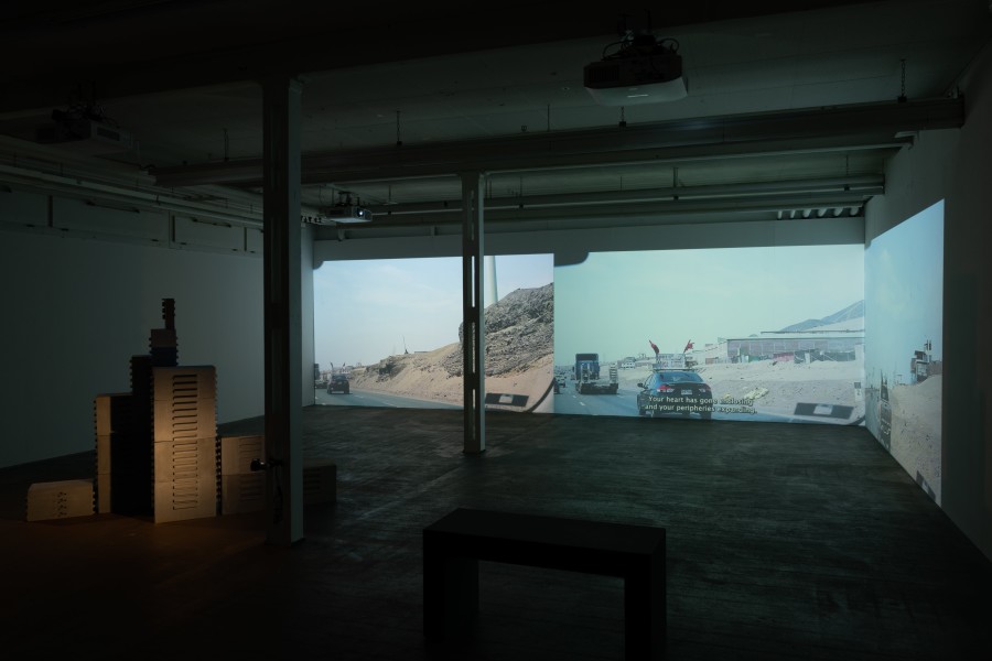 Josefina Leon Ausejo, Asymmetric Psychegeography, 2022. Installation view Kunsthaus Baselland 2022. Photo: Finn Curry