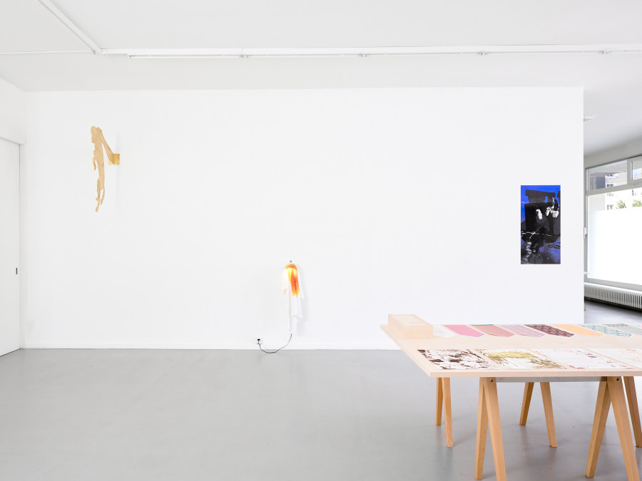 Vue de l’exposition L’esprit d’escalier, Before publications et éditions récentes, CEC, 2022. © Sandra Pointet